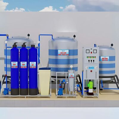 Mô hình 3D hệ thống RO 500l/h đa chiều