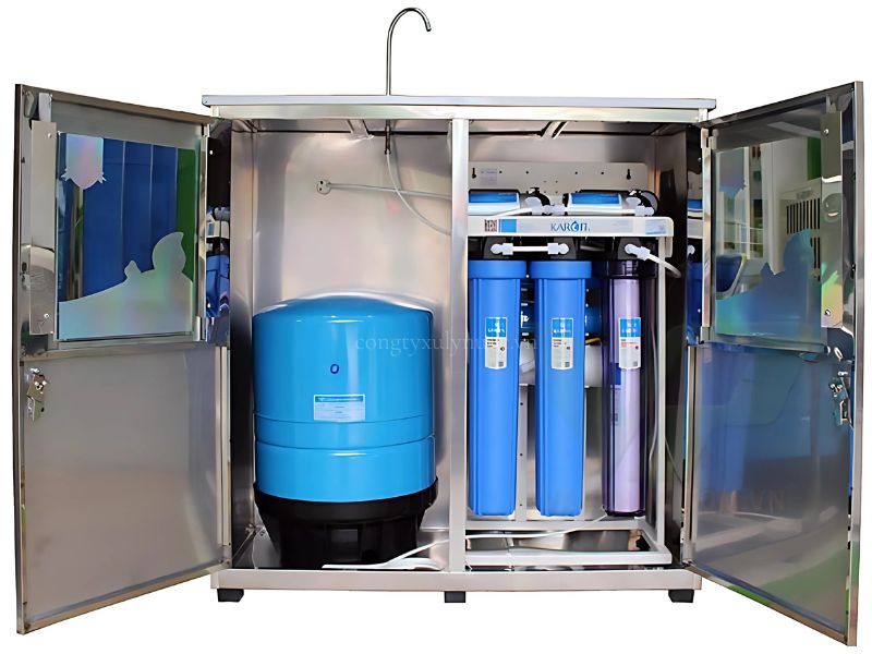 Máy lọc nước RO bán công nghiệp 30l/h - Vỏ tủ thép